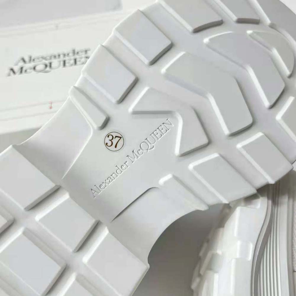 Alexander Mcqueen Unisex McQueen Graffiti Tread Slick Boot in White - image 10