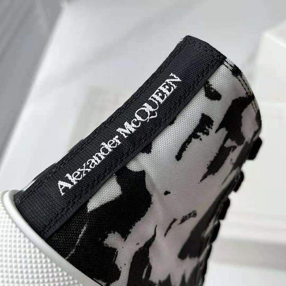 Alexander Mcqueen Unisex McQueen Graffiti Tread Slick Boot in White - image 8