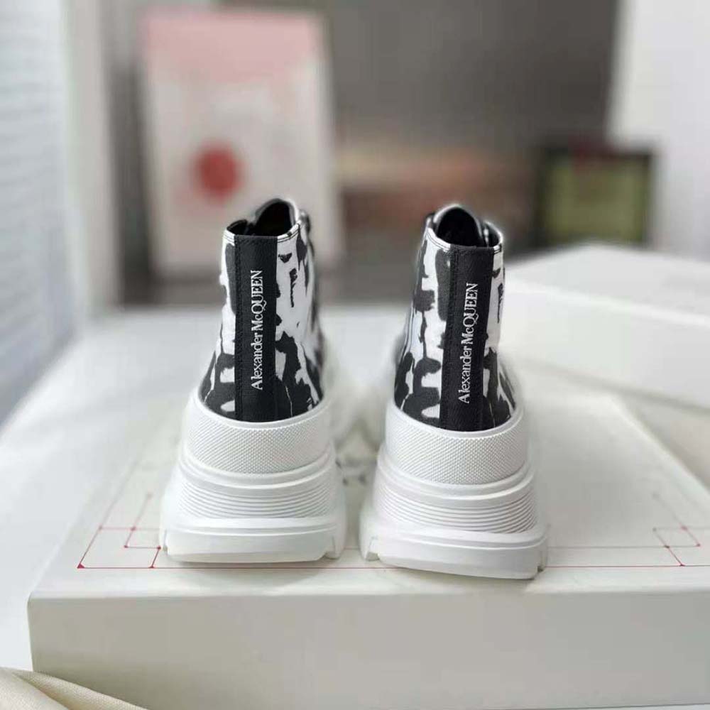 Alexander Mcqueen Unisex McQueen Graffiti Tread Slick Boot in White - image 7