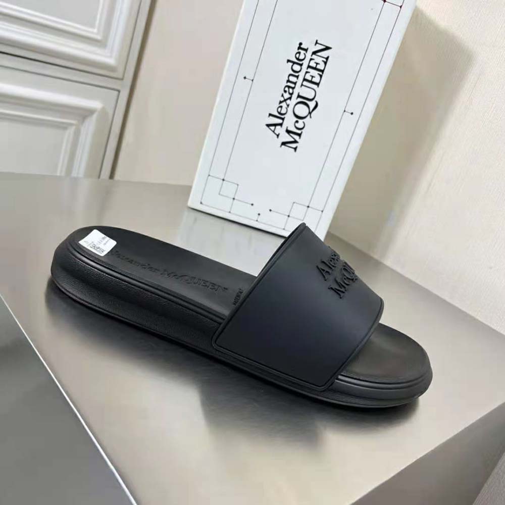 Alexander Mcqueen Unisex Pool Slide in Black - image 4