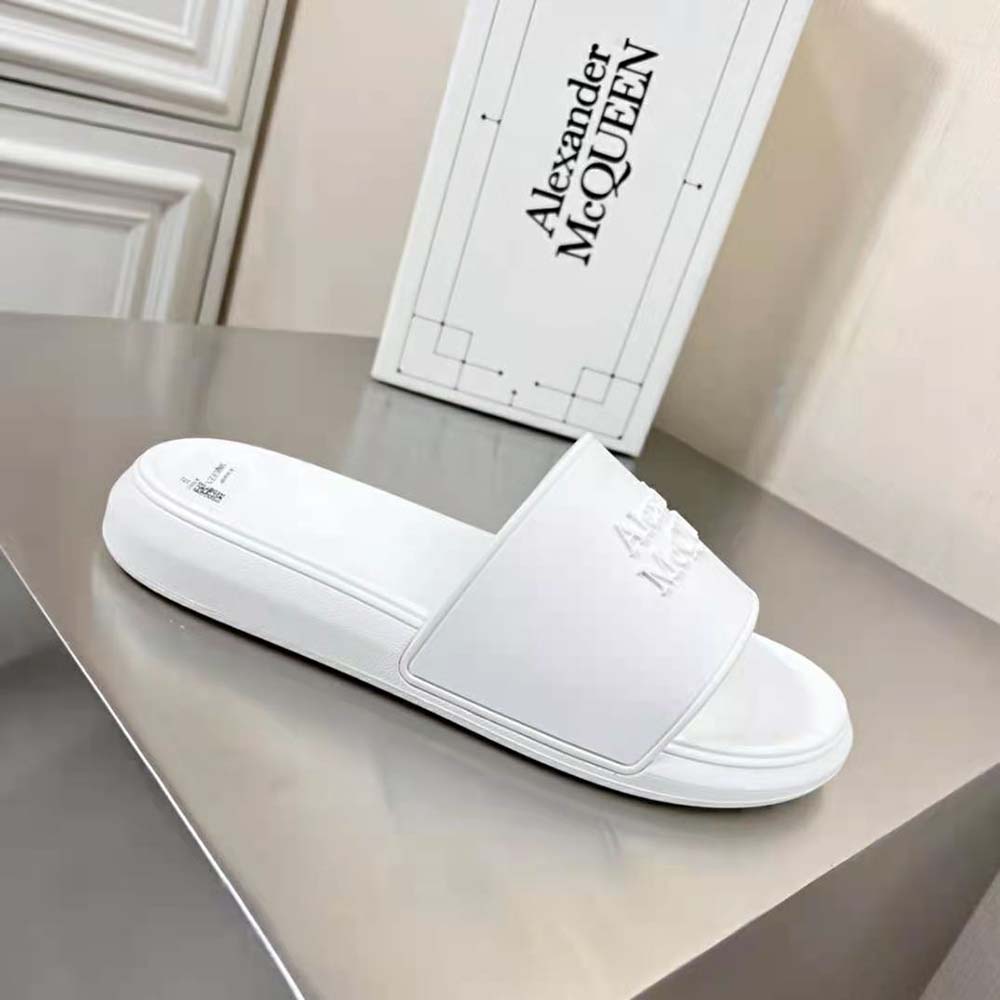 Alexander Mcqueen Unisex Pool Slide in White Mix - image 5