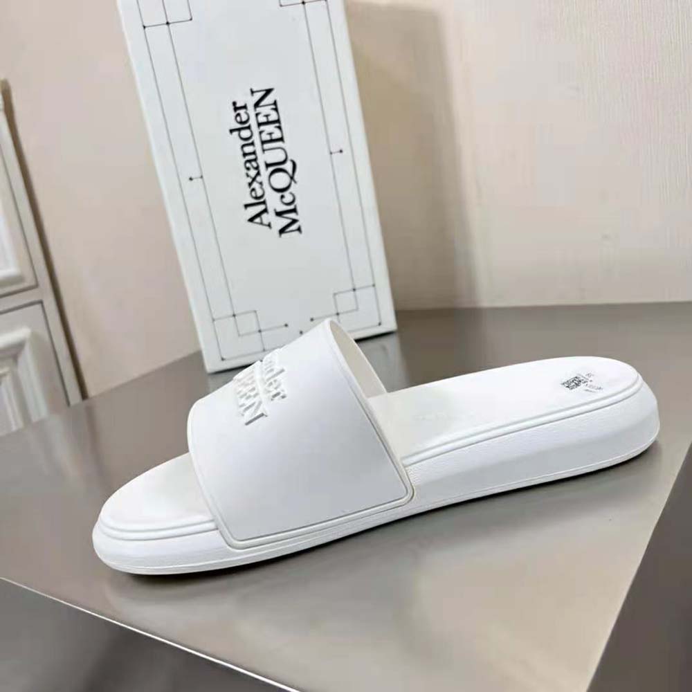 Alexander Mcqueen Unisex Pool Slide in White Mix - image 6