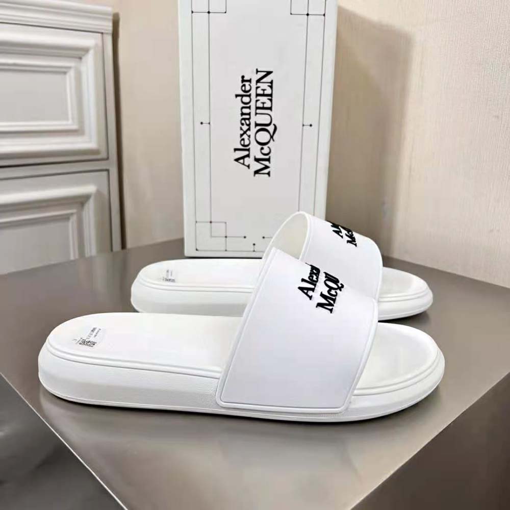 Overhead view of Alexander Mcqueen Unisex Pool Slide showing chunky sole