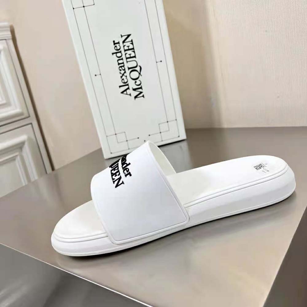 Alexander Mcqueen Unisex Pool Slide in White/Black - image 6