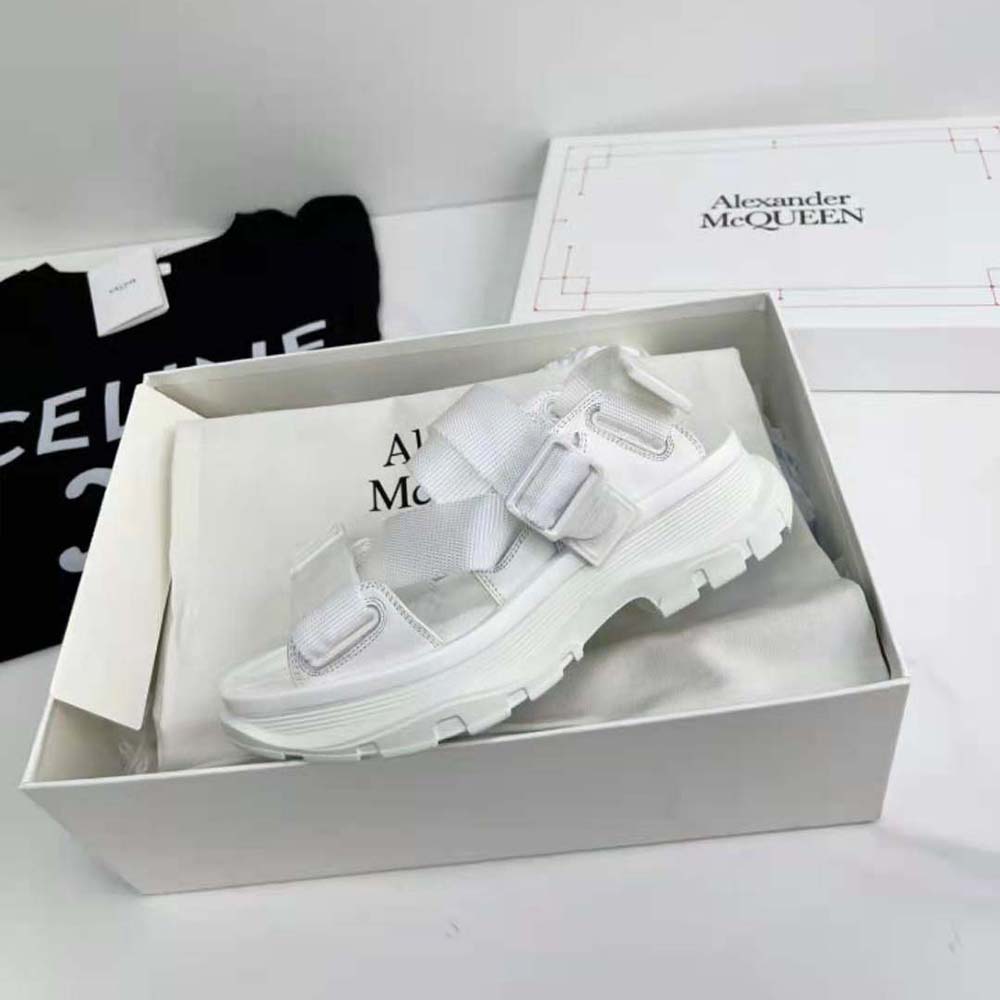 Alexander Mcqueen Women Tread Sandal in Ivory-White - image 5