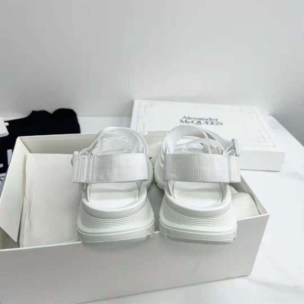 Alexander Mcqueen Women Tread Sandal in Ivory-White - image 6