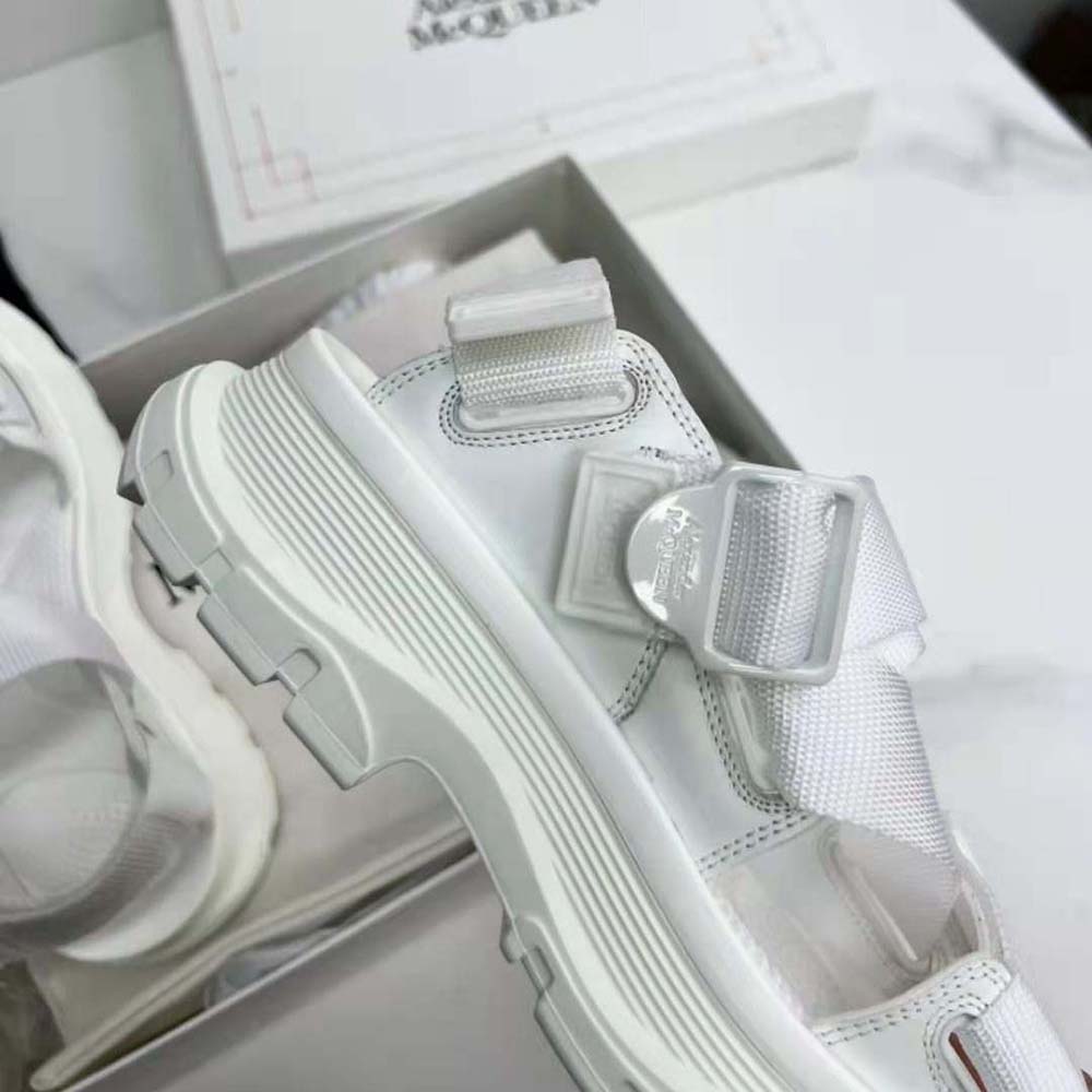 Alexander Mcqueen Women Tread Sandal in Ivory-White - image 9