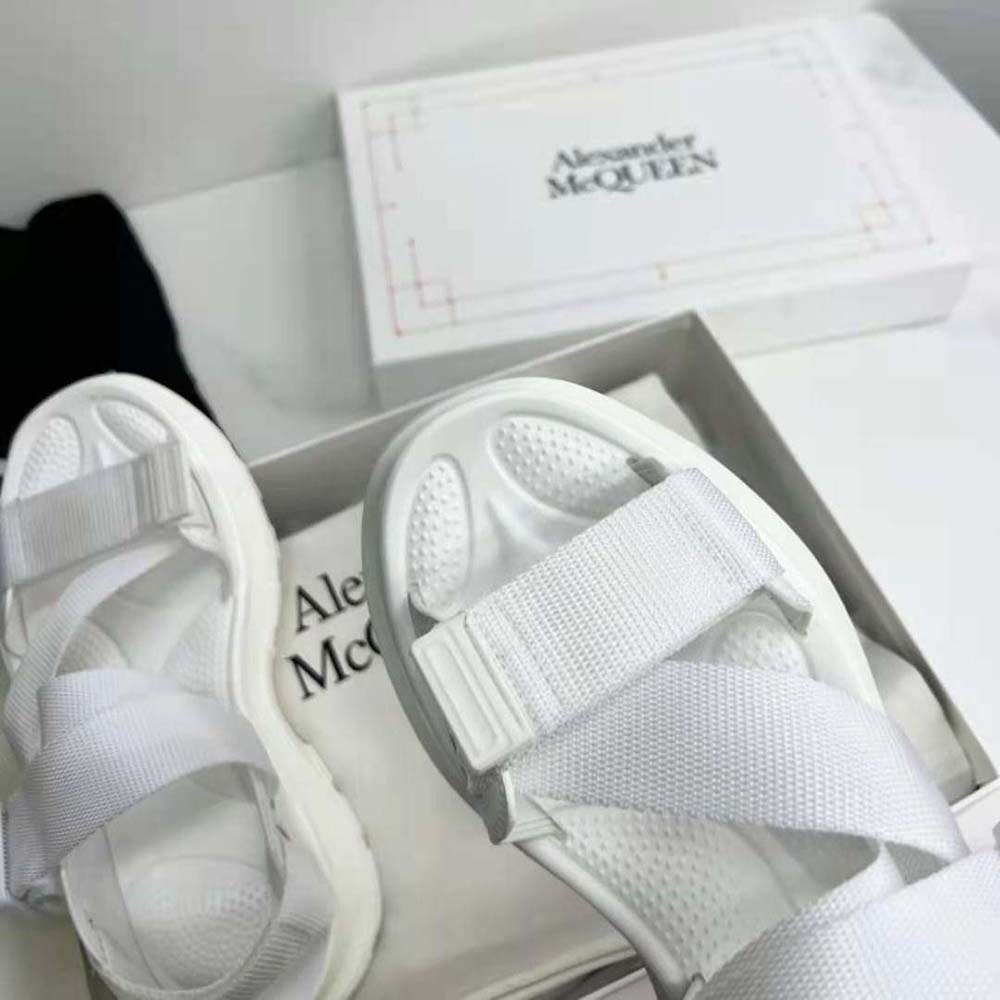 Alexander Mcqueen Women Tread Sandal in Ivory-White - image 7