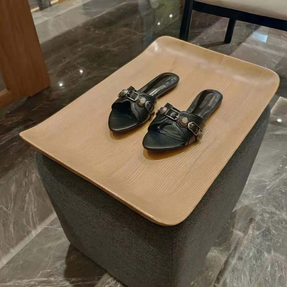 Top view showing open toe and chunky sole of Balenciaga Women Cagole Sandal
