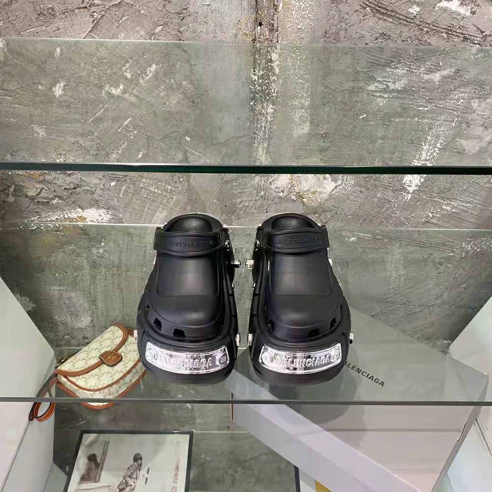 Balenciaga Women HardCrocs Sandal in Black Rubber - image 5