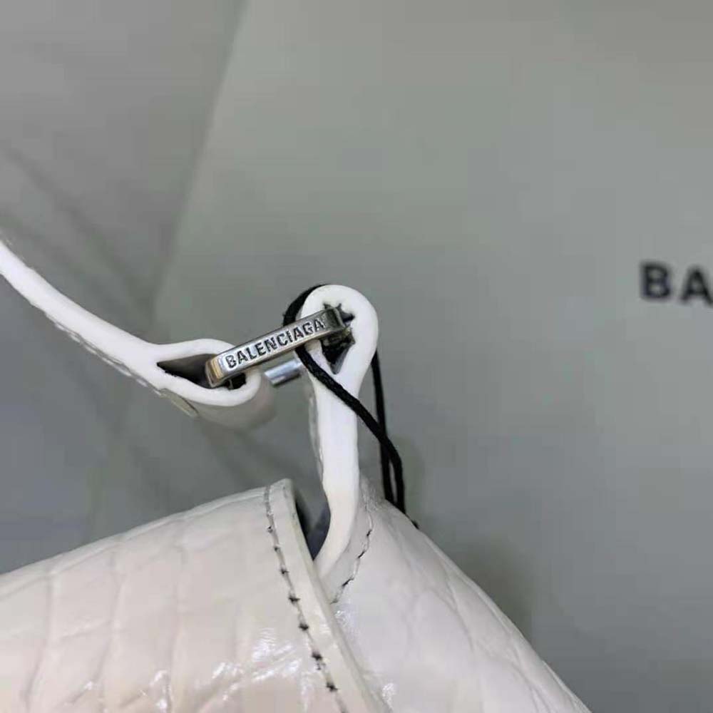 Balenciaga Women XX XL Flap Bag Crocodile Embossed in White - image 7