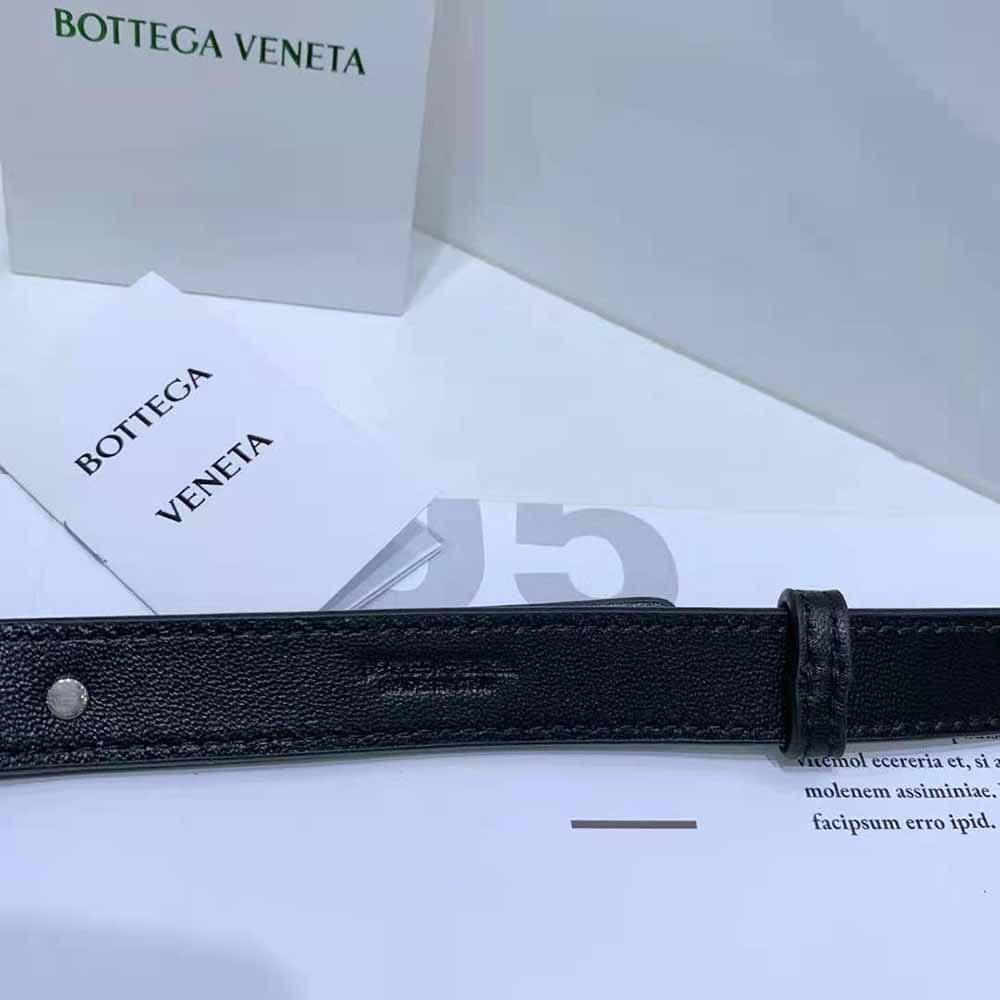 Bottega Veneta Women Belt Cassette Mini Intreccio Leather Belt Bag-Black - image 9