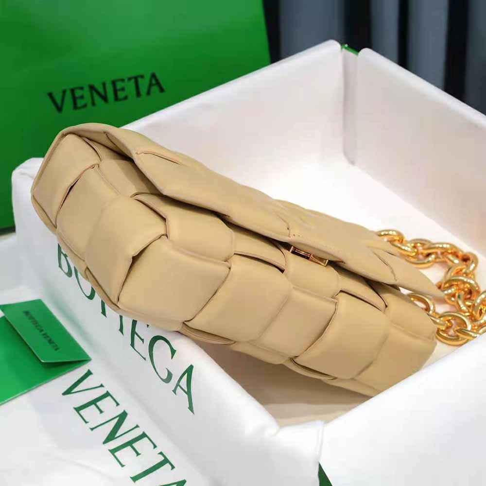 Bottega Veneta Women Chain Cassette Padded Intrecciato Leather Crossbody Bag-Gold - image 6