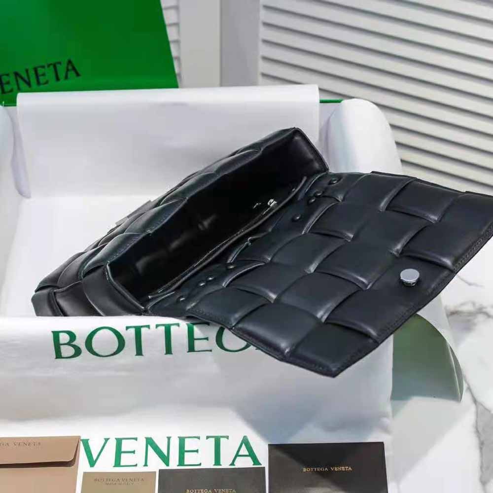 Bottega Veneta Women Chain Cassette Padded Intrecciato Leather Crossbody Bag-Black - image 7