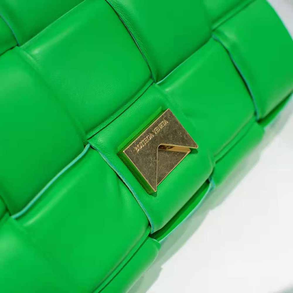 Bottega Veneta Women Chain Cassette Padded Intrecciato Leather Crossbody Bag-Green - image 7