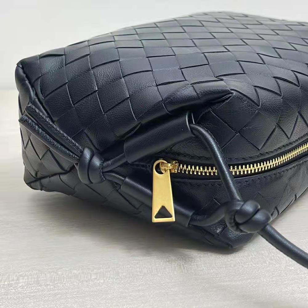 Bottega Veneta Women Loop Small Intrecciato Leather Cross-Body Bag-Black - image 7