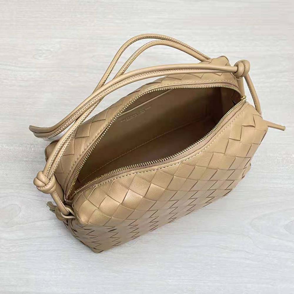 Bottega Veneta Women Loop Small Intrecciato Leather Cross-Body Bag-Brown - image 6