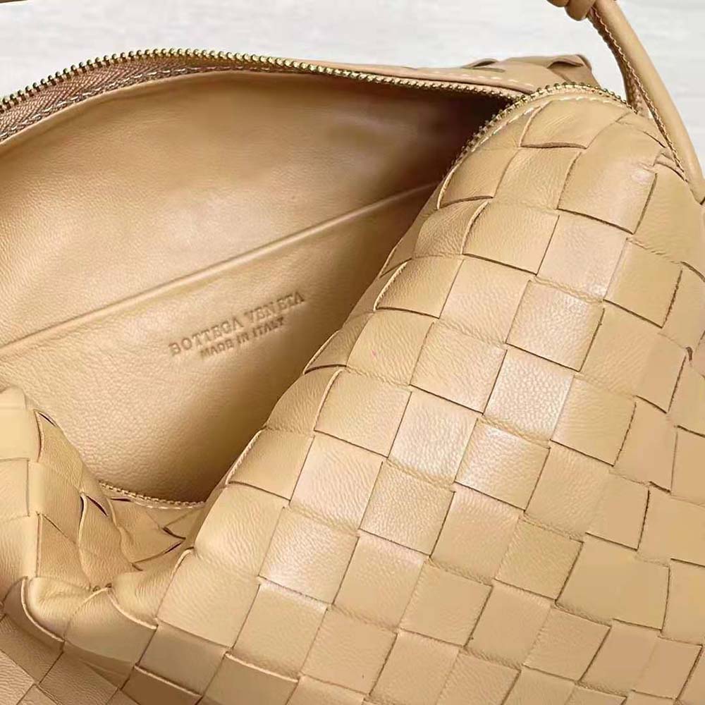 Bottega Veneta Women Loop Small Intrecciato Leather Cross-Body Bag-Brown - image 7