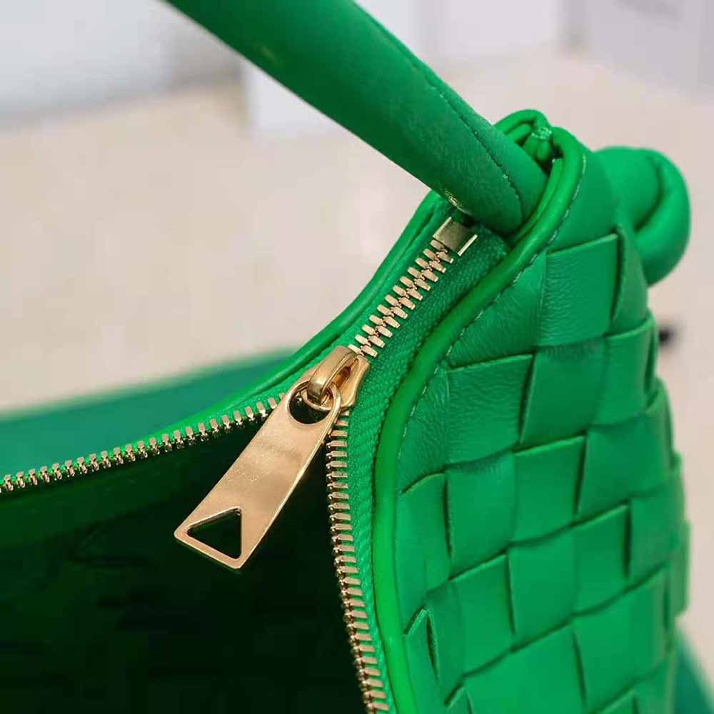 Bottega Veneta Women Turn Medium Intrecciato Leather Pouch with Adjustable Strap-Green - image 8