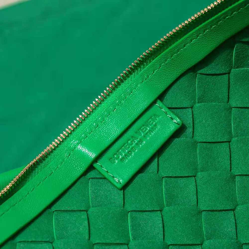 Bottega Veneta Women Turn Medium Intrecciato Leather Pouch with Adjustable Strap-Green - image 7