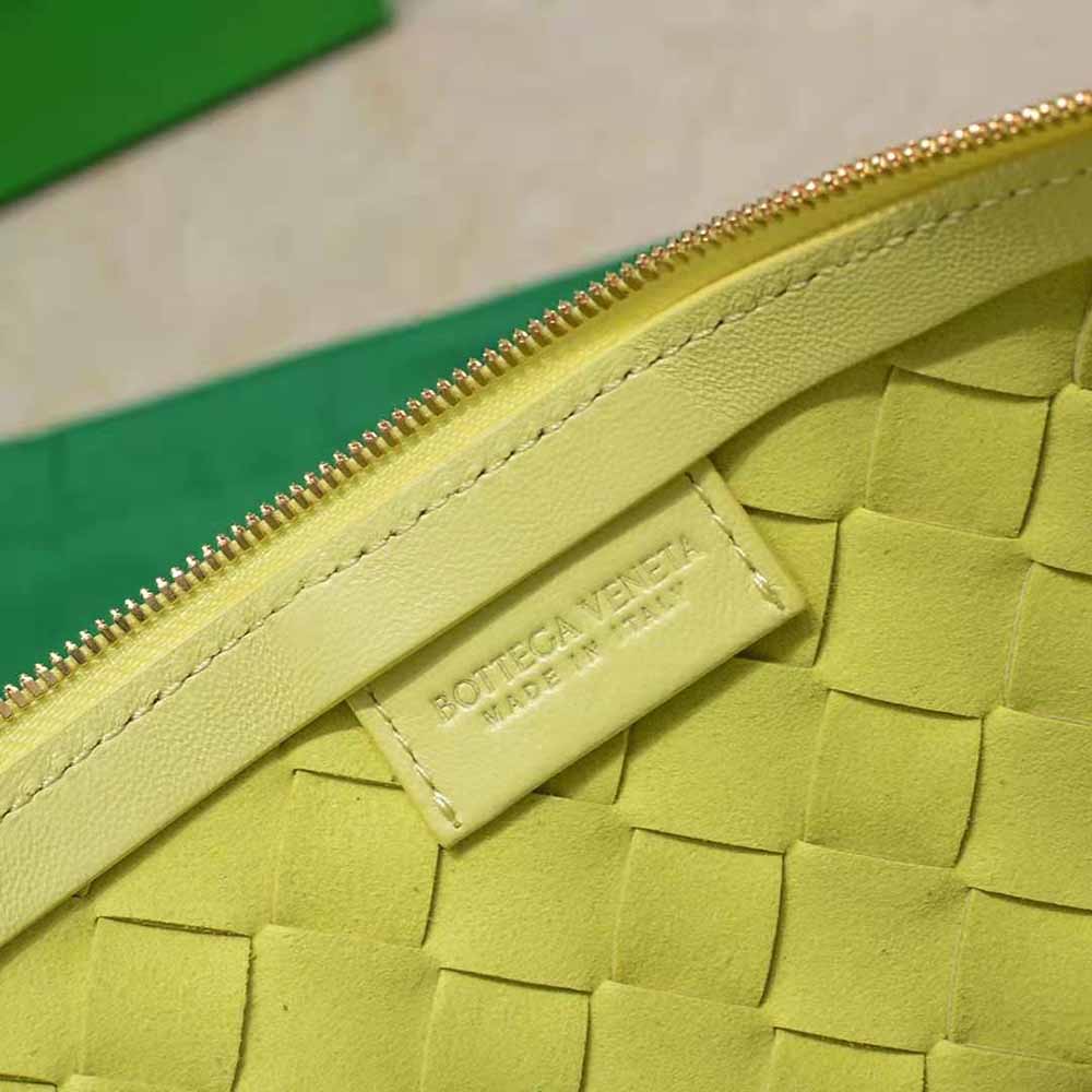 Bottega Veneta Women Turn Medium Intrecciato Leather Pouch with Adjustable Strap-Yellow - image 8