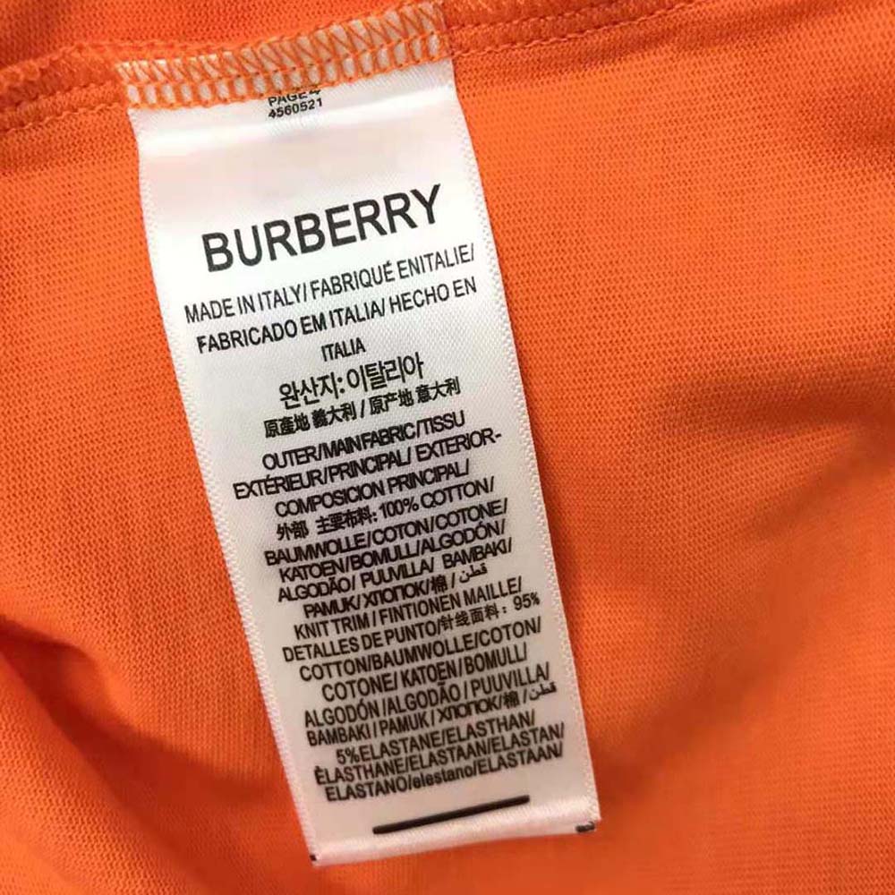 Burberry Women Logo Appliqué Cotton Oversized T-shirt-Orange - image 7