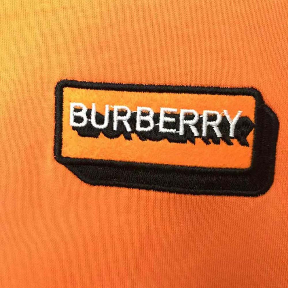Burberry Women Logo Appliqué Cotton Oversized T-shirt-Orange - image 6