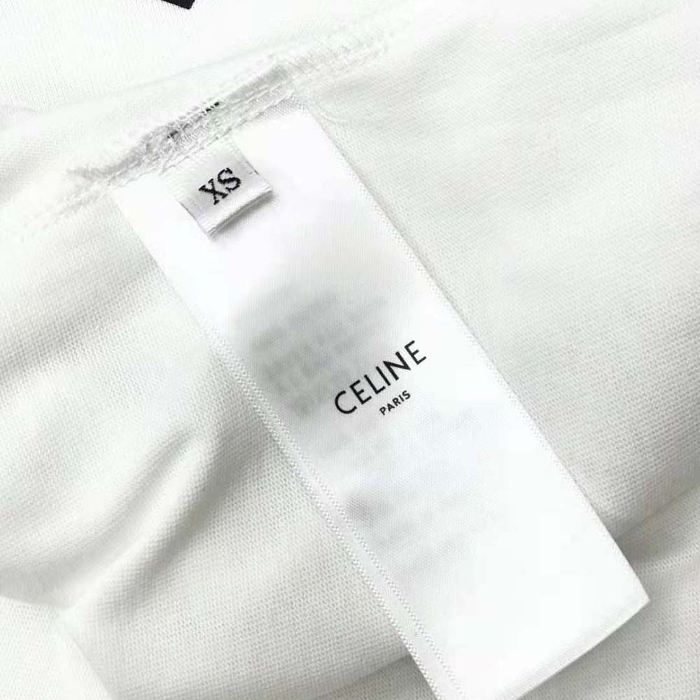 Celine Women Gothic T-shirt in Cotton Jersey-White - image 7