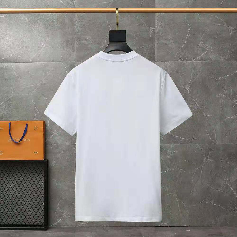 Side profile showing silhouette of Celine Women T-shirt in Cotton Jersey with Artist Print-White
