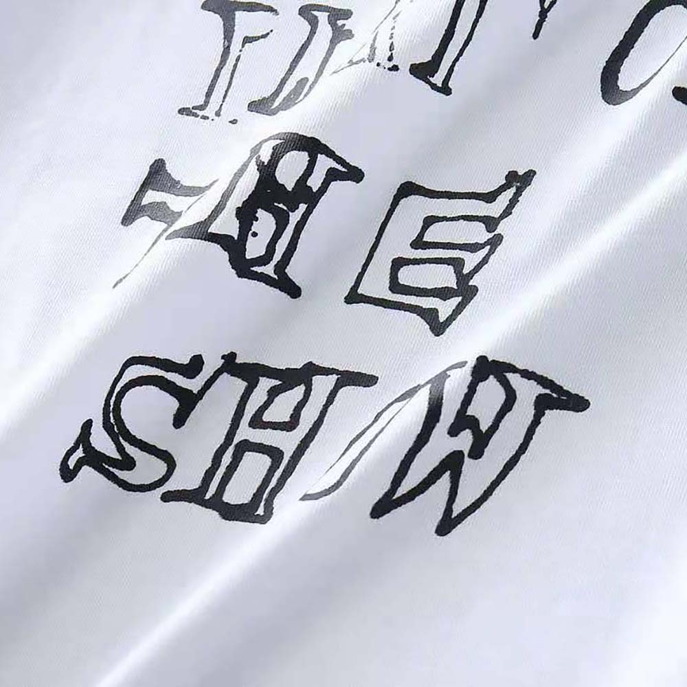 Celine Women T-shirt in Cotton Jersey with Artist Print-White - image 9