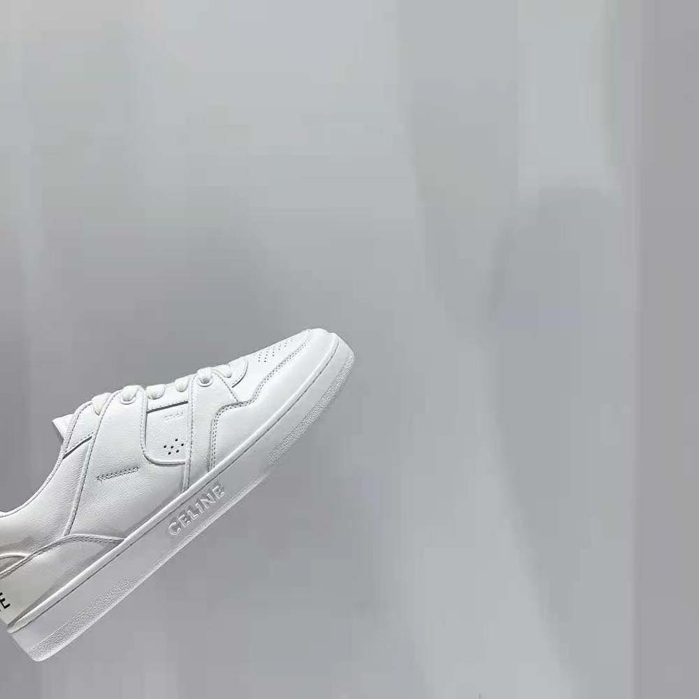 Celine Unisex CT-04 Low Lace-Up Sneaker in Calfskin-White - image 7