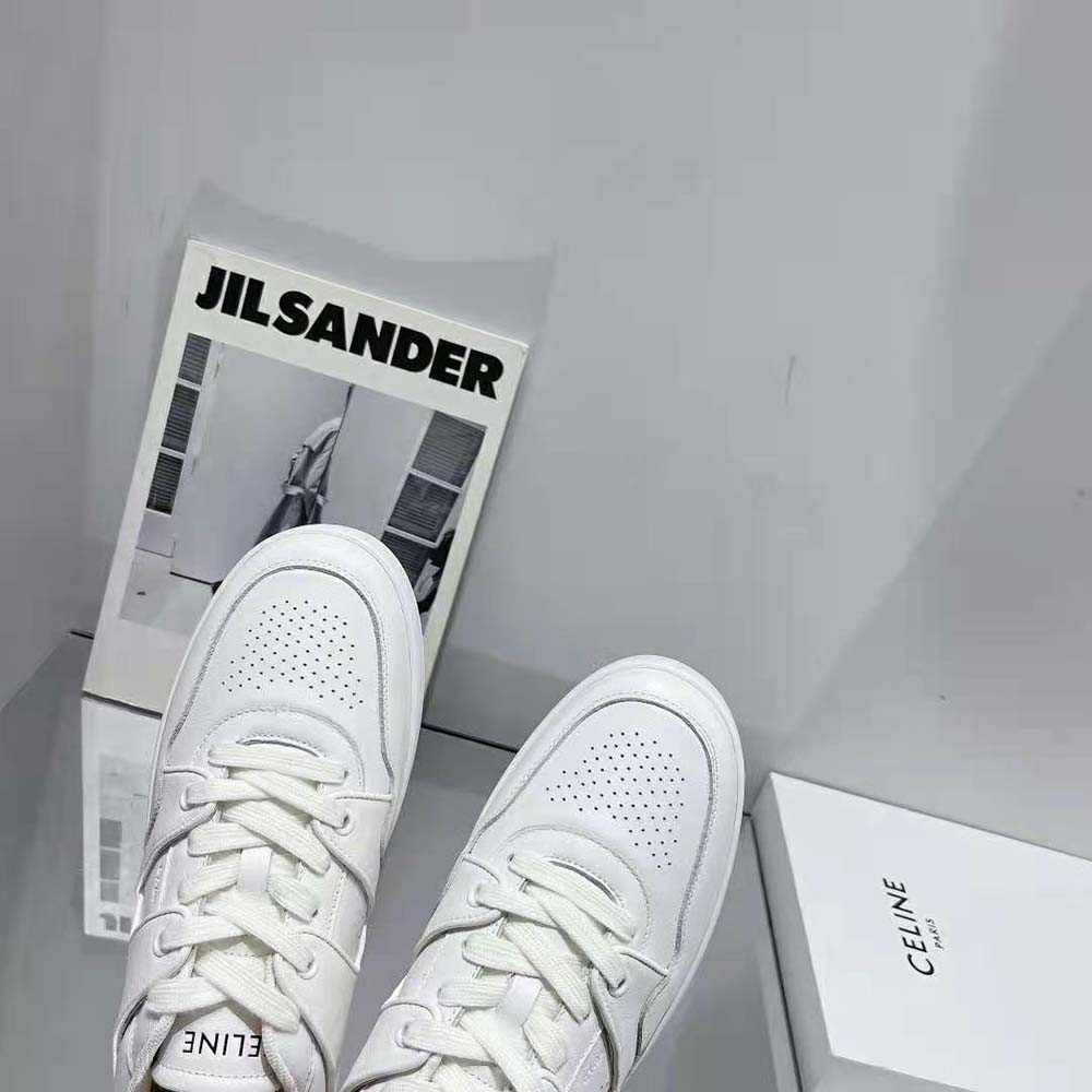 Celine Unisex CT-04 Low Lace-Up Sneaker in Calfskin-White - image 10