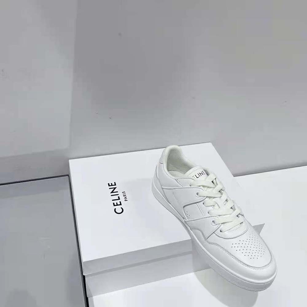 Celine Unisex CT-04 Low Lace-Up Sneaker in Calfskin-White - image 6