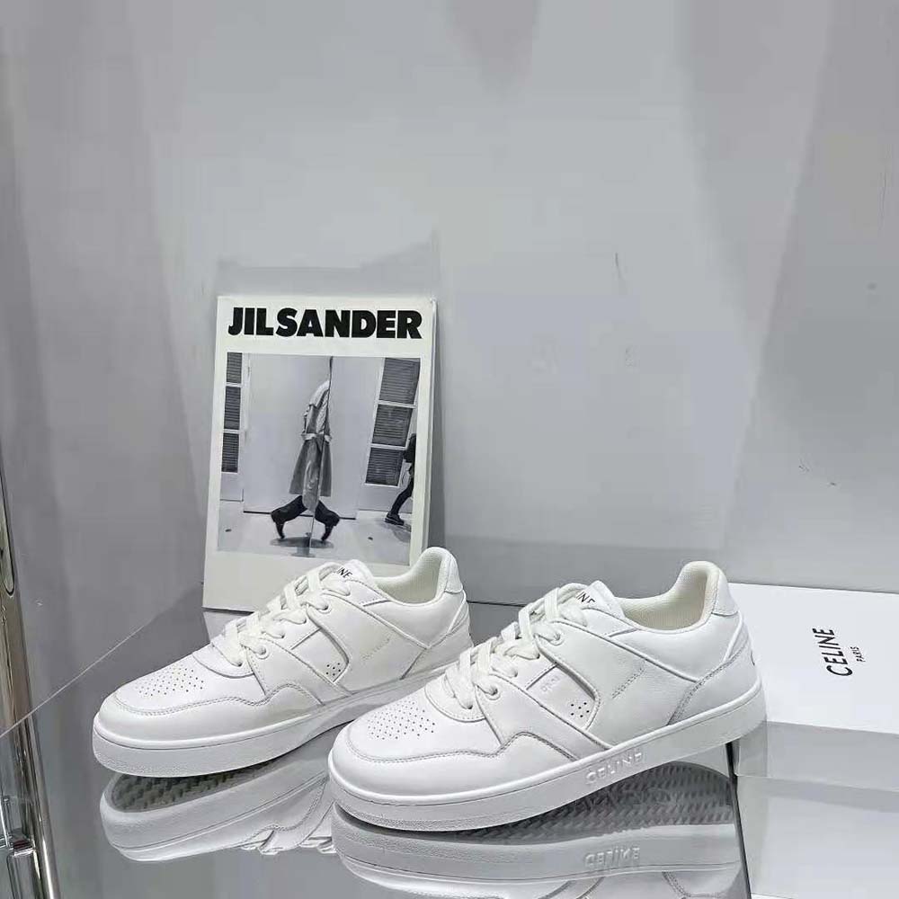Celine Unisex CT-04 Low Lace-Up Sneaker in Calfskin-White - image 5