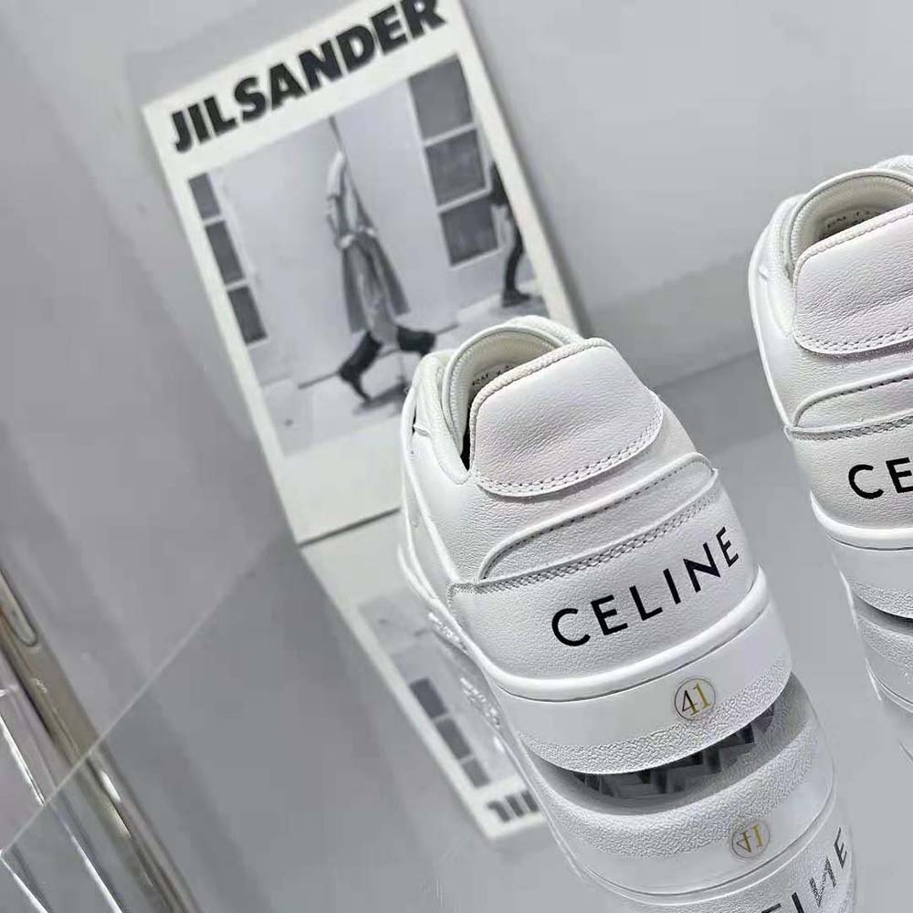 Celine Unisex CT-04 Low Lace-Up Sneaker in Calfskin-White - image 9