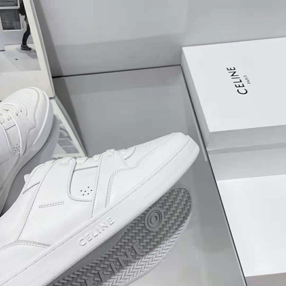 Celine Unisex CT-04 Low Lace-Up Sneaker in Calfskin-White - image 8