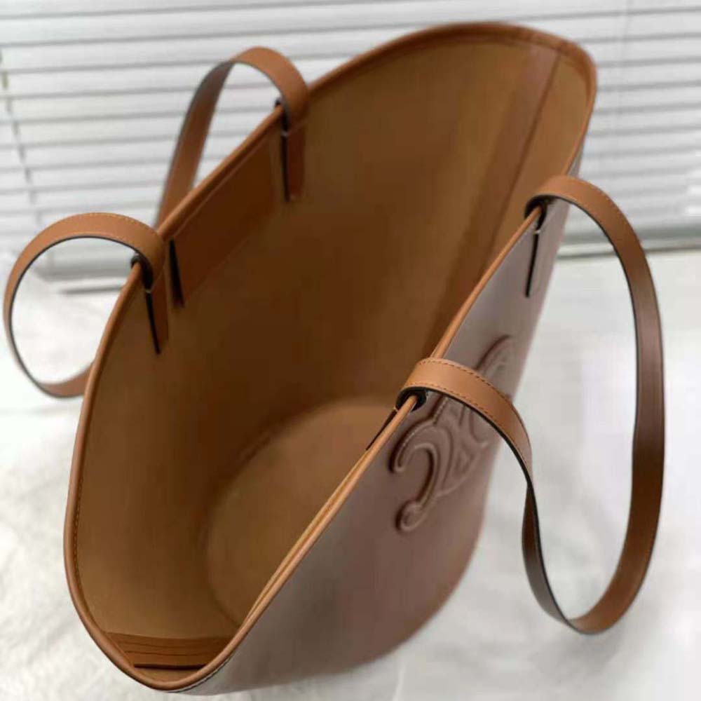 Celine Women Medium Couffin Cuir Triomphe in Smooth Calfskin-Brown - image 6
