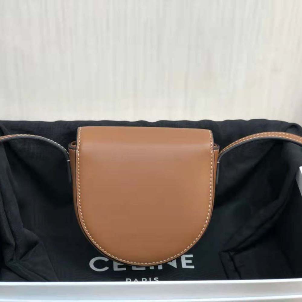 Celine Women Mini Besace Cuir Triomphe in Smooth Calfskin-Brown - image 4