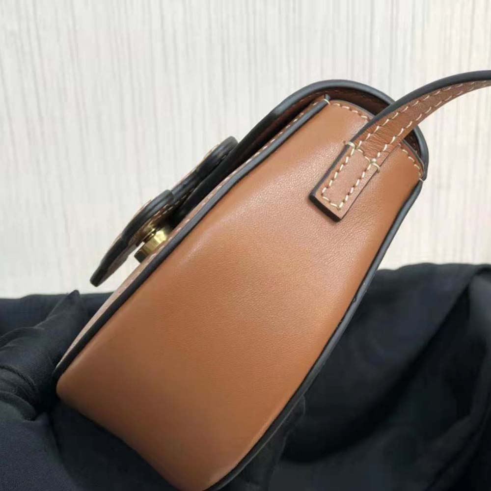 Celine Women Mini Besace Cuir Triomphe in Smooth Calfskin-Brown - image 10