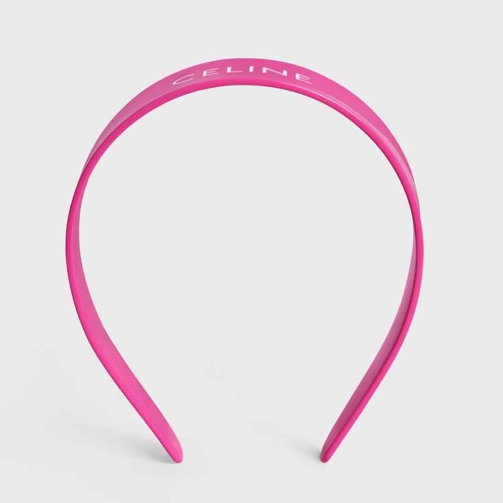 Front view of Celine Women Monochroms Celine Headband in Acetate-Rose