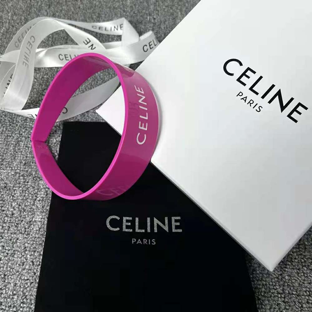 Celine Women Monochroms Celine Headband in Acetate-Rose - image 4