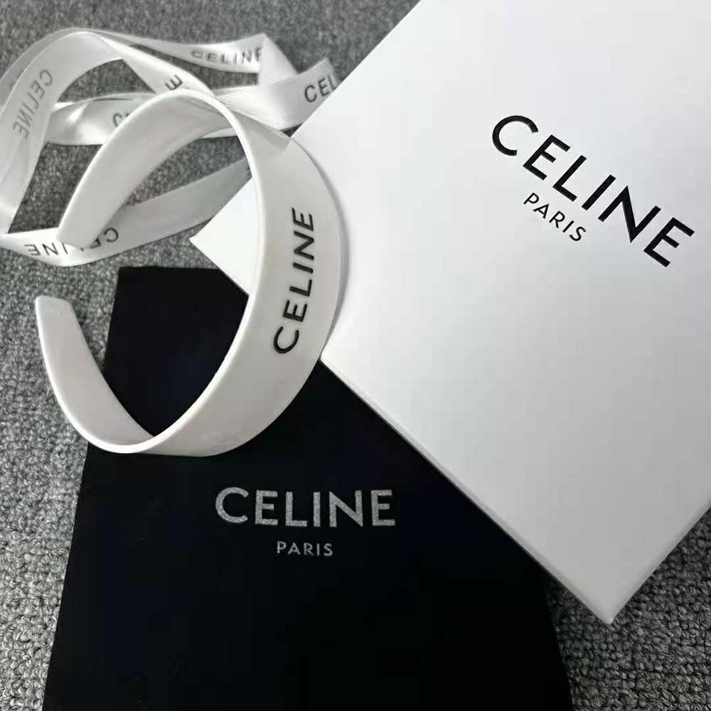 Side profile highlighting minimalist design of Celine Women Monochroms Celine Headband
