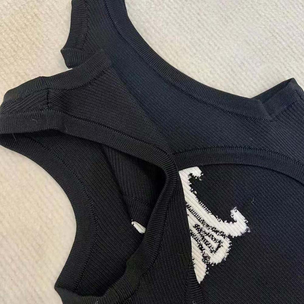 Celine Women Silk Athletic Dress with Underwire-Black - image 7