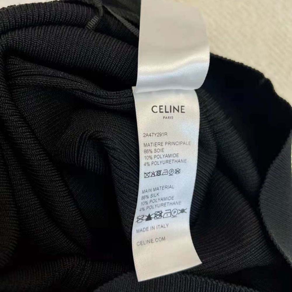 Celine Women Silk Athletic Dress with Underwire-Black - image 9