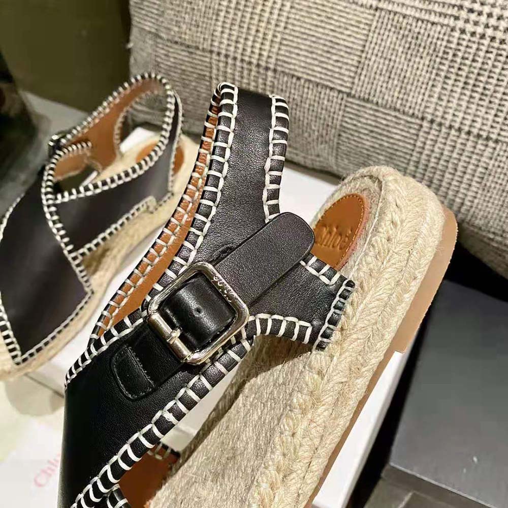 Chloe Women Lucinda Flat Espadrille-Black - image 7
