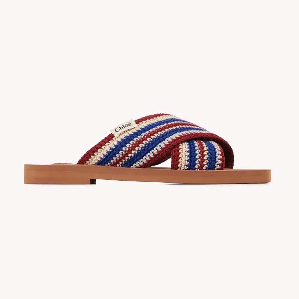 Chloe Women Woody Flat Mule-Blue