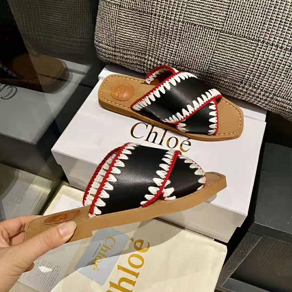 Chloe Women Woody Flat Slide-Black - image 10