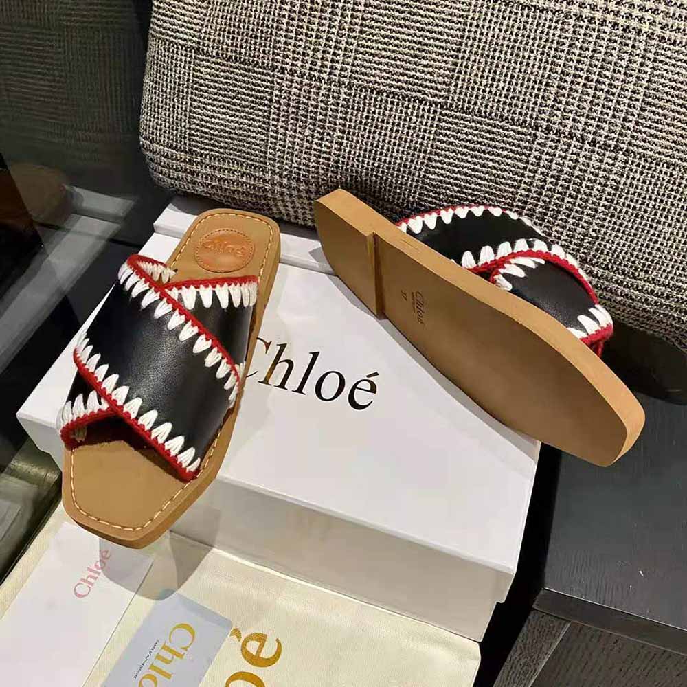 Chloe Women Woody Flat Slide-Black - image 8