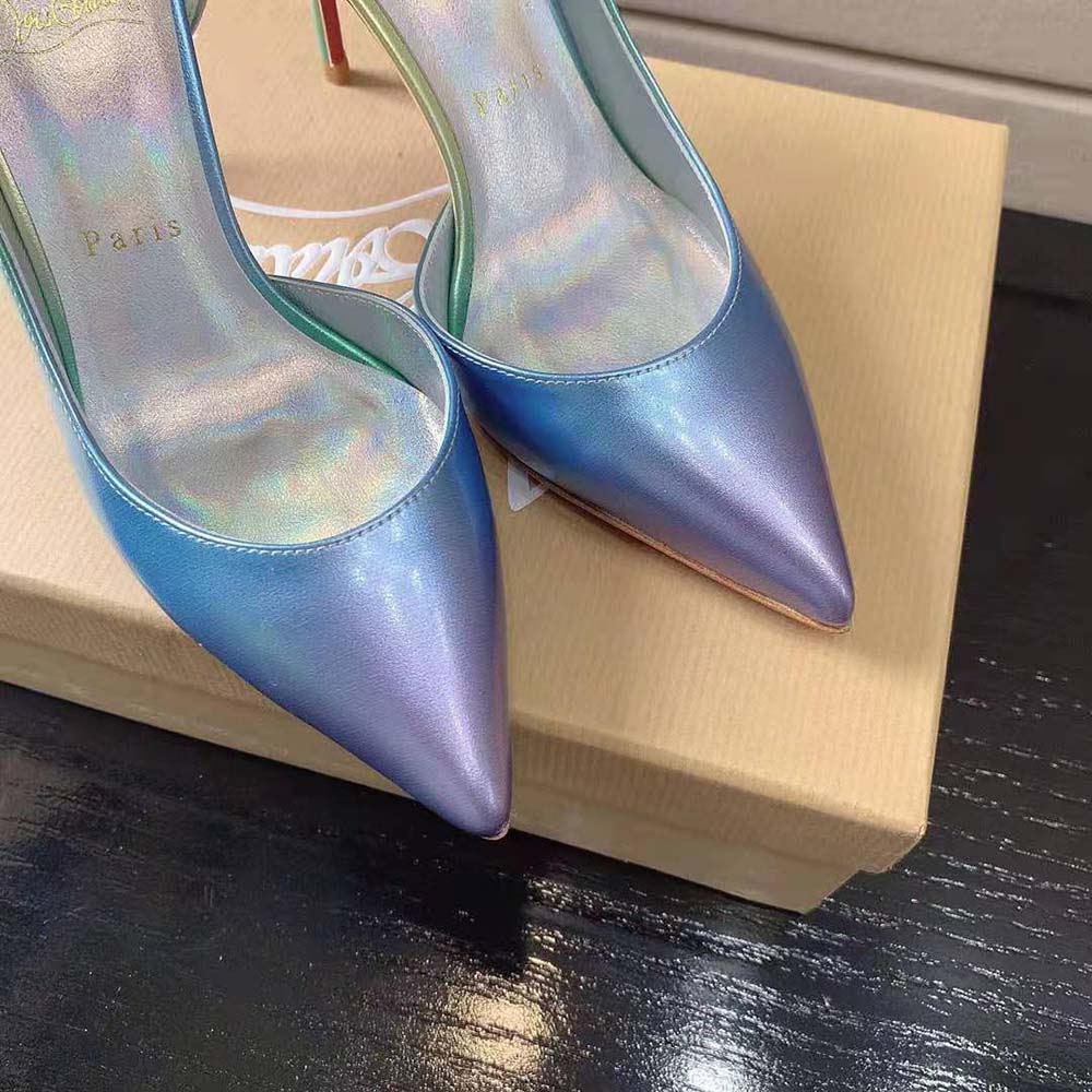 Christian Louboutin Women Lriza 100 mm Heel Height-Purple - image 9