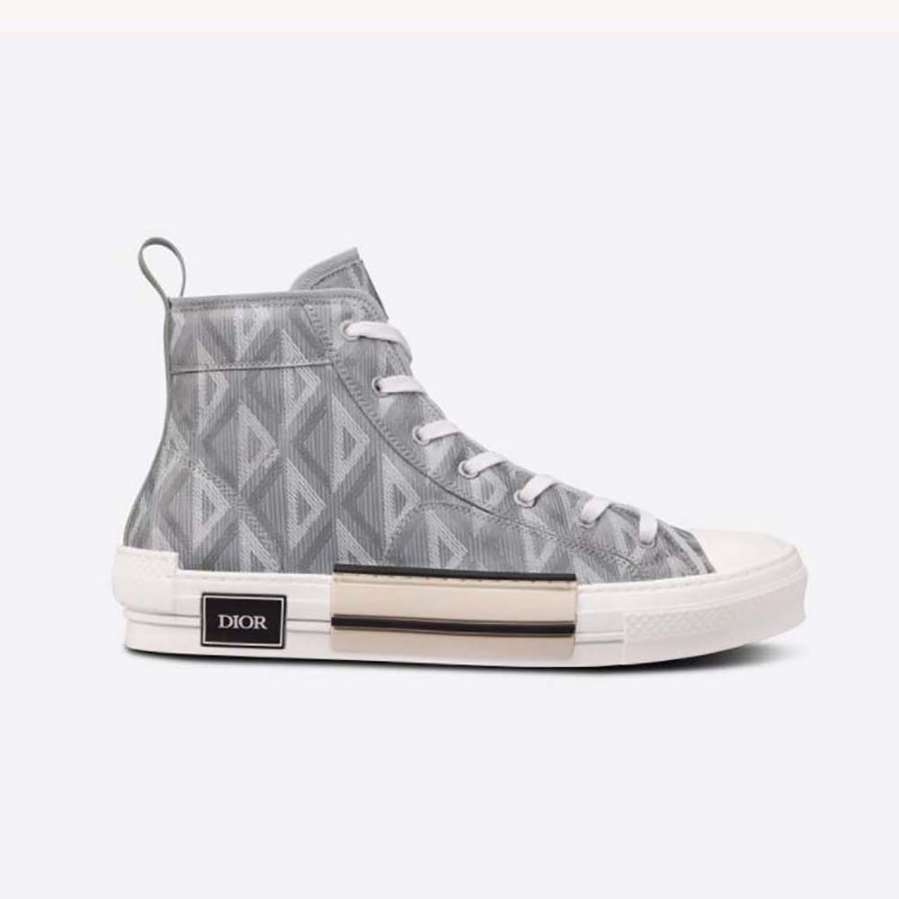 Dior Unisex B23 High-Top Sneaker Dior Gray CD Diamond Canvas